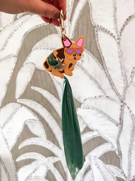 Support sacs à déjections fantaisie BOULEDOGUE