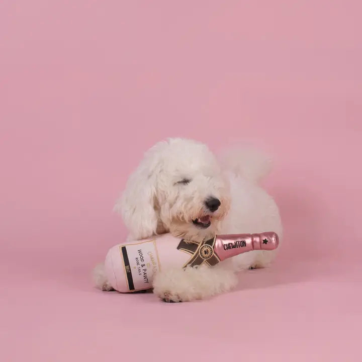 Peluche Bouteille de champagne ROSE