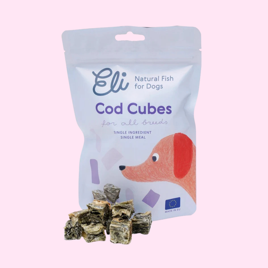 Cubes de peau de morue séchée