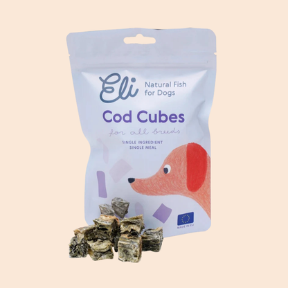 Cubes de peau de morue séchée
