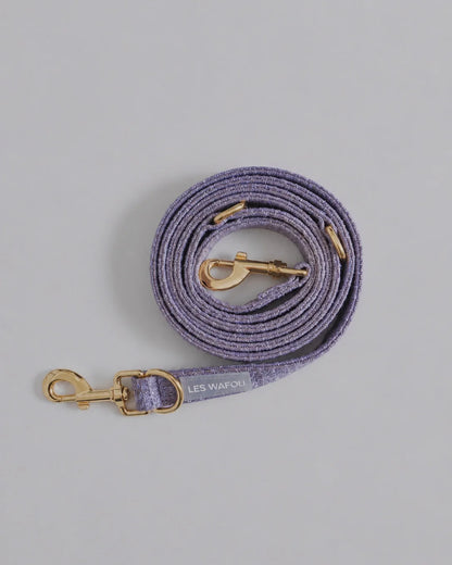 Laisse tweed multi-positions LAVANDE