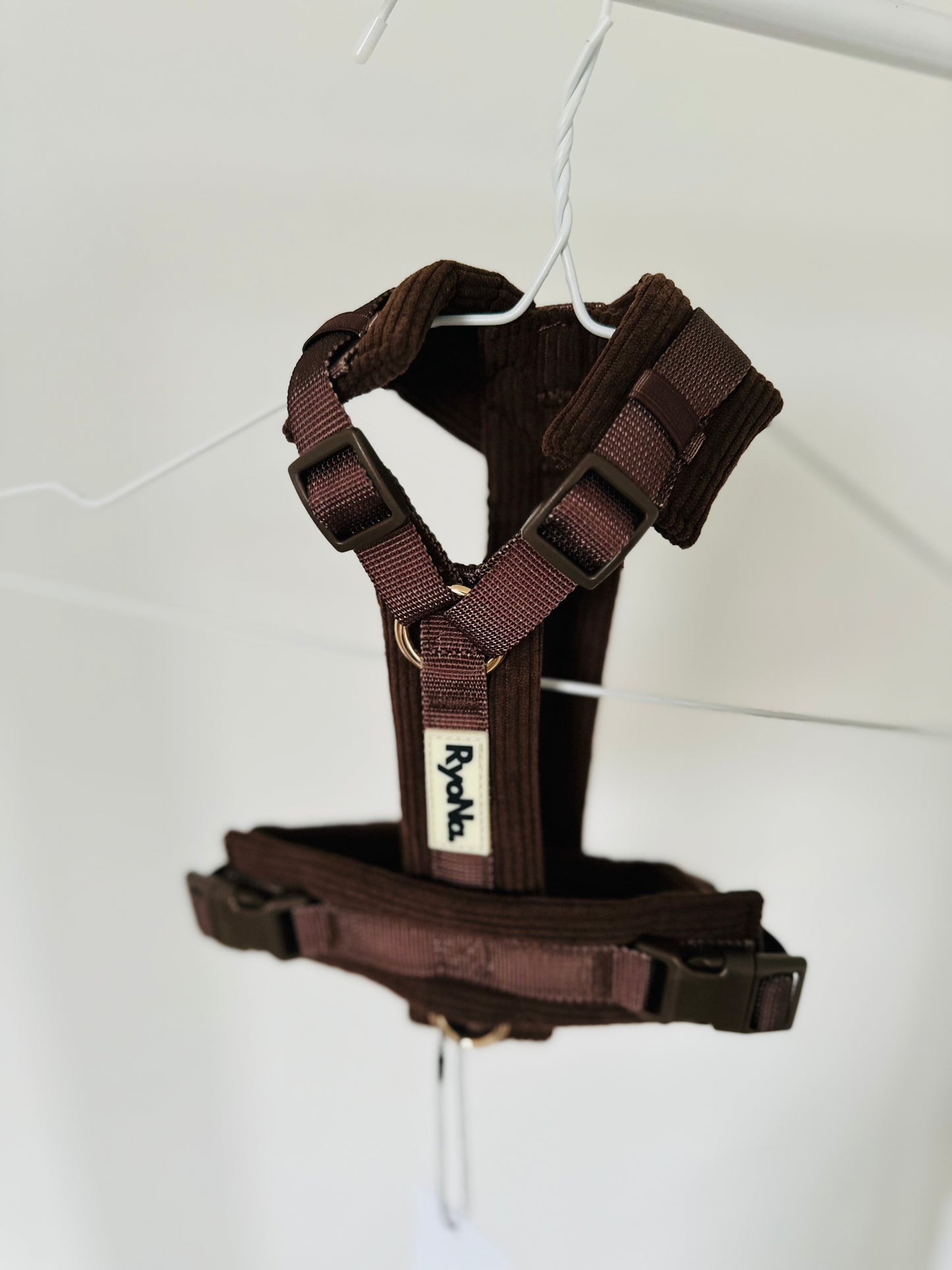 Harnais velours côtelé MARRON