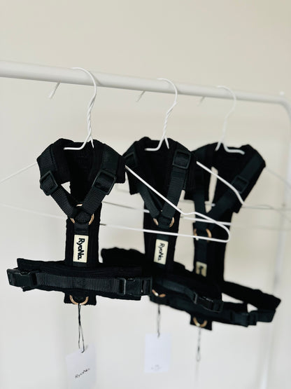 Harnais velours côtelé NOIR