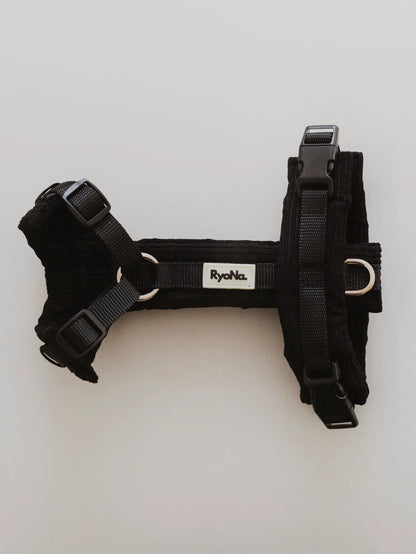 Harnais velours côtelé NOIR