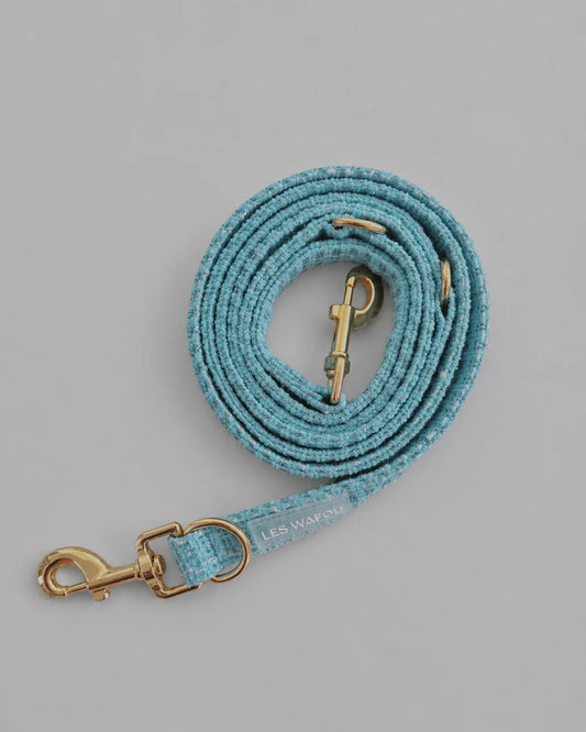 Laisse tweed multi-positions BLEU CIEL