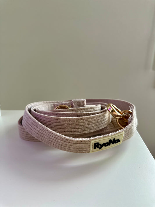 Laisse mains libres velours côtelée BEIGE