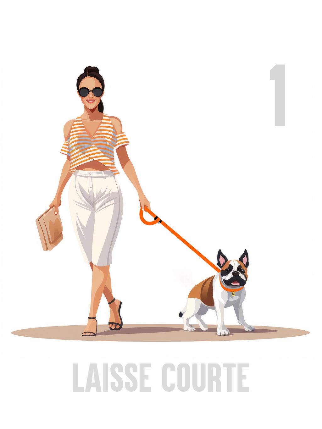 Laisse multi-positions LAVANDE/DRAGÉE