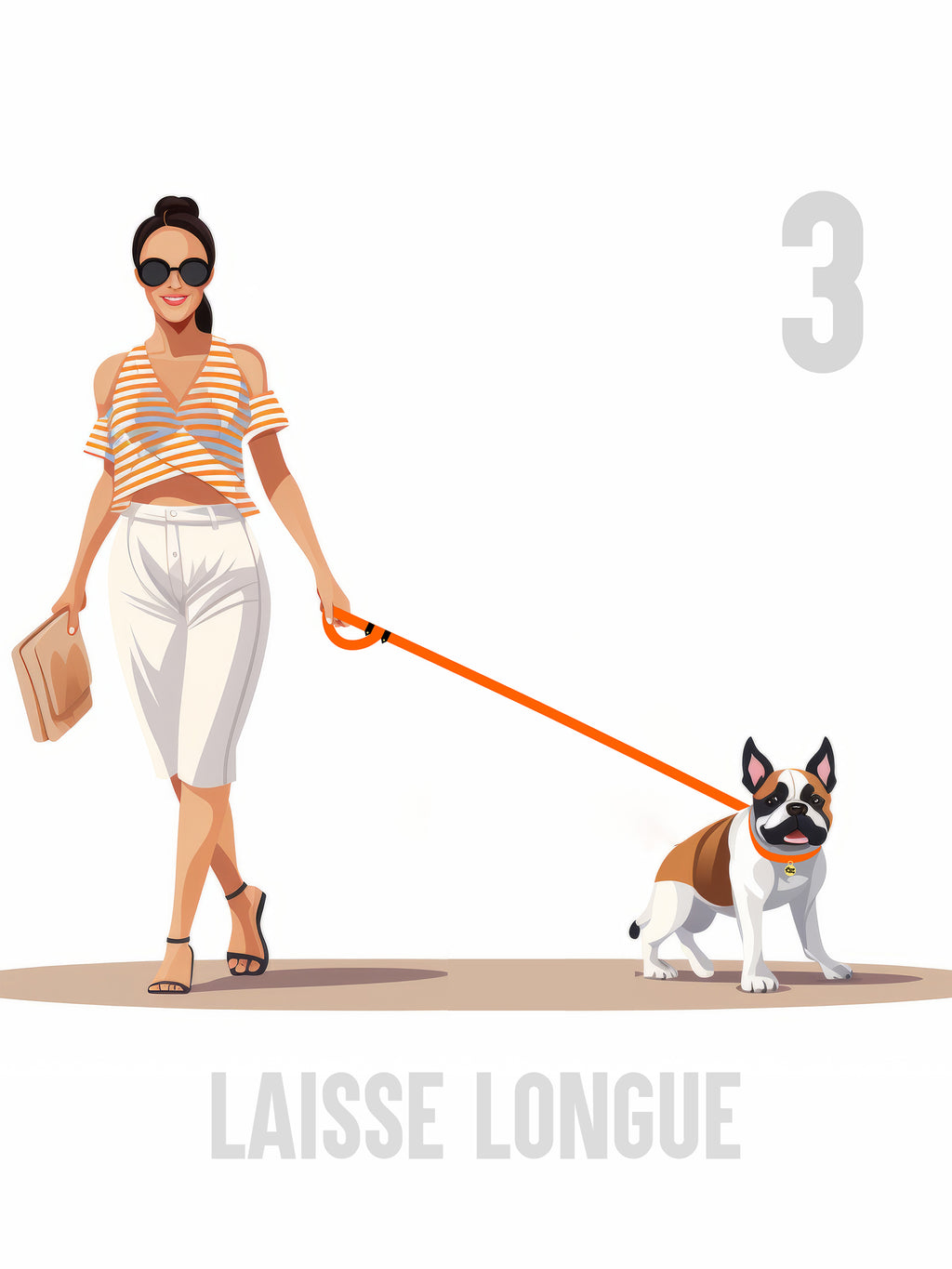 Laisse multi-positions LAVANDE/DRAGÉE